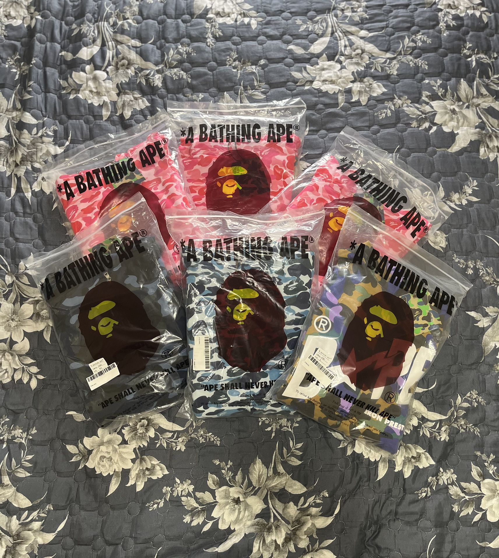 6 Bape Hoodies