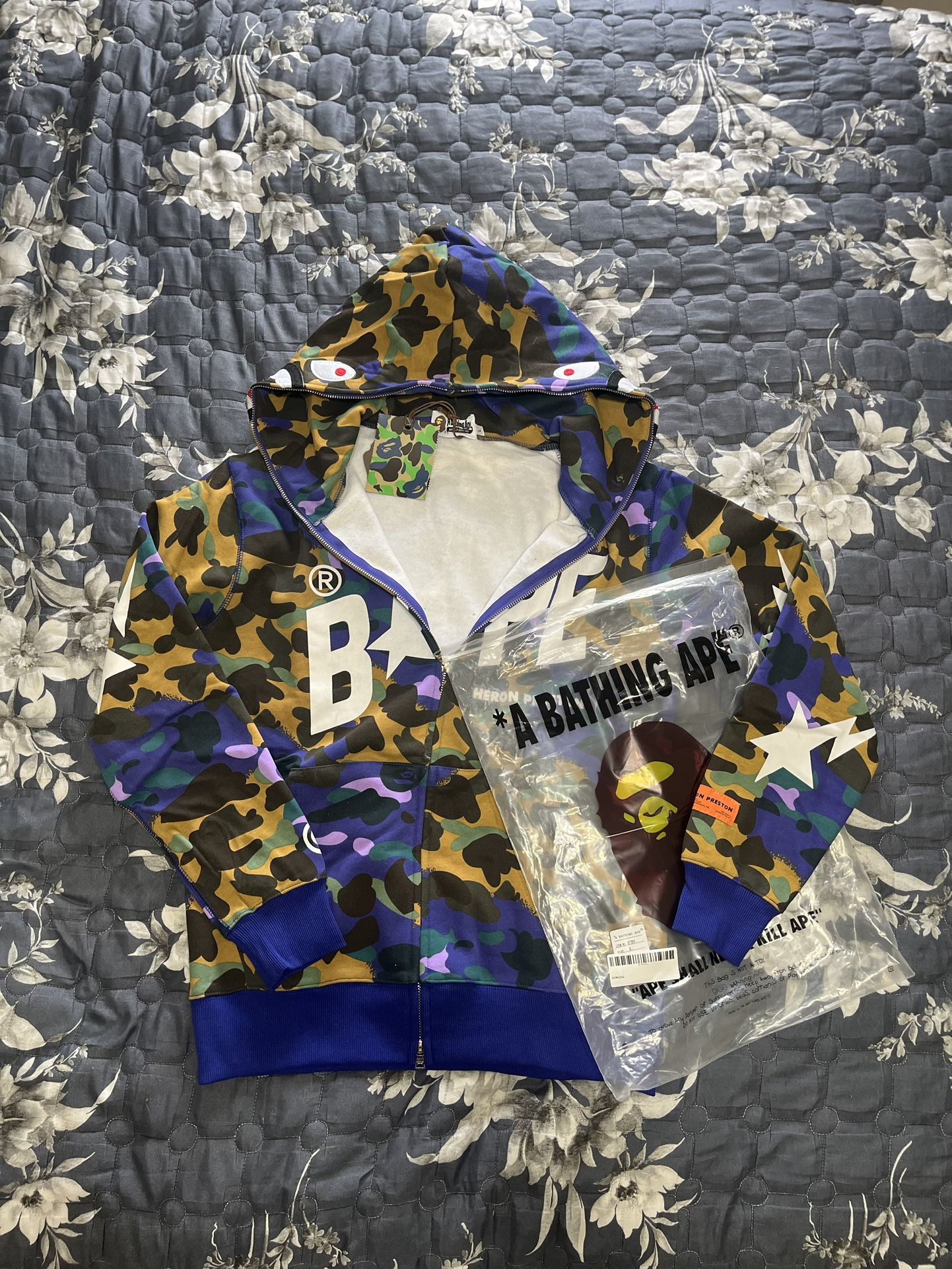 Bape Heron Preston Hoodie Size L