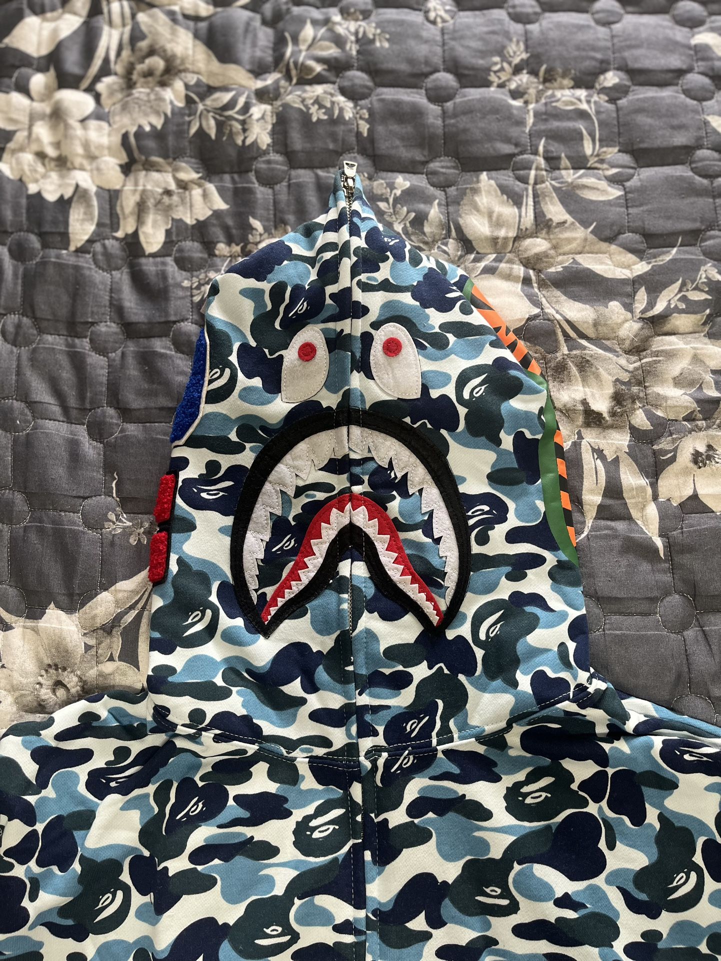 Light Blue Bape Hoodie Size XL - photo 2