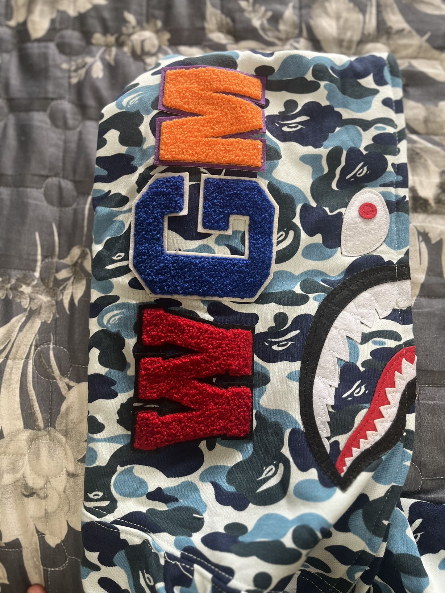 Light Blue Bape Hoodie Size XL - photo 3