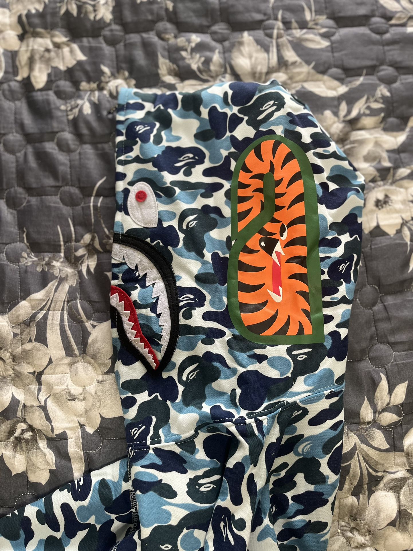 Light Blue Bape Hoodie Size XL - photo 4