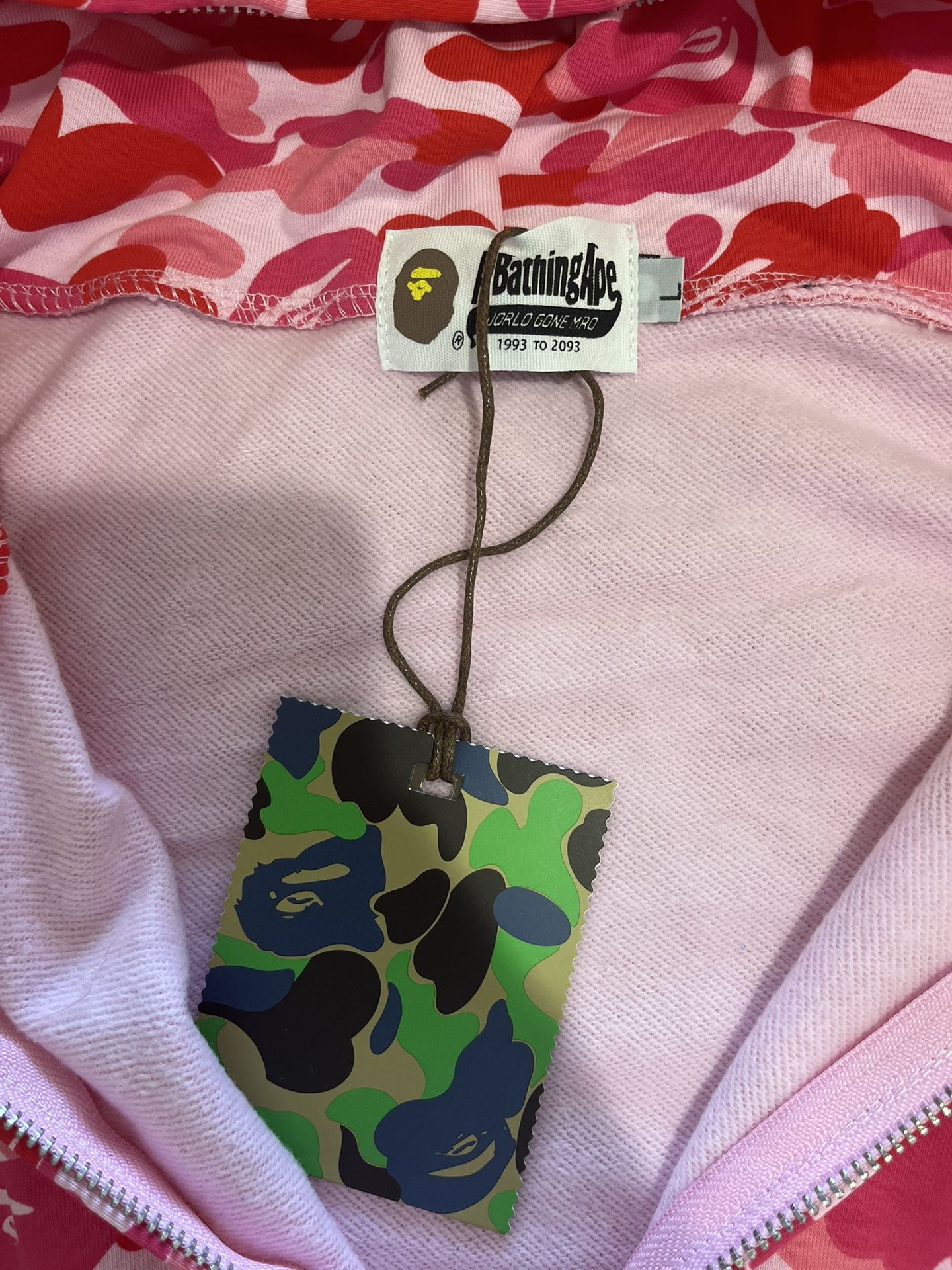 Pink Bape Hoodie Size L - photo 4