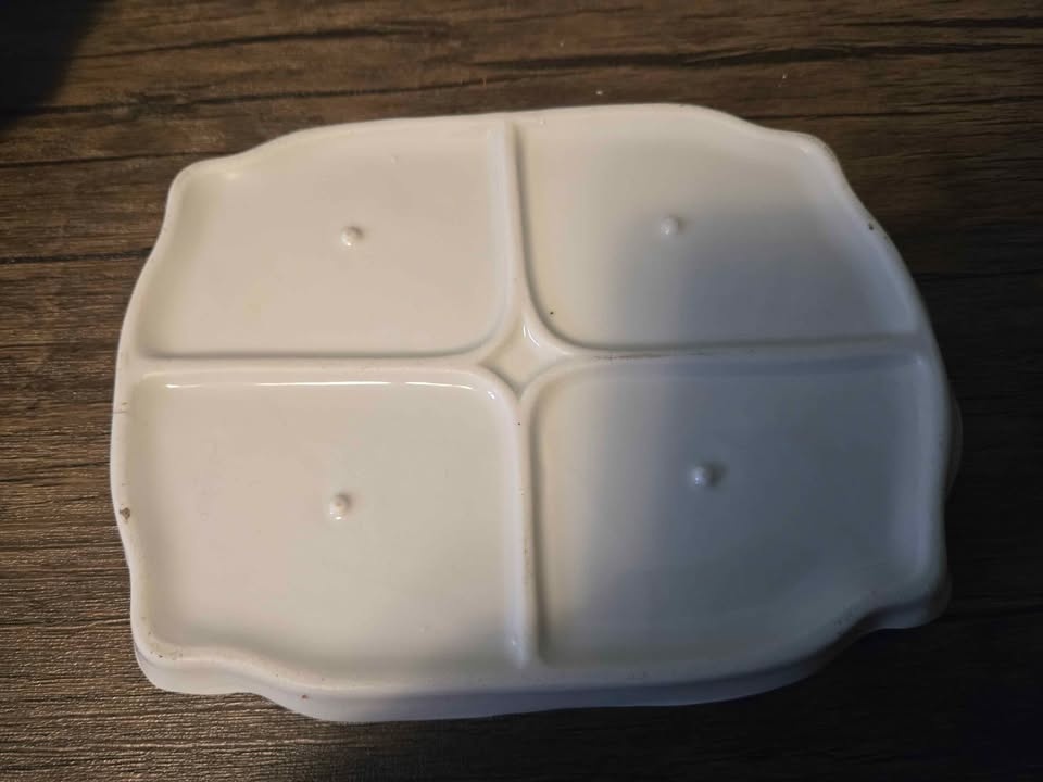 Vintage Floral Ceramic Butter Dish with Lid - photo 4