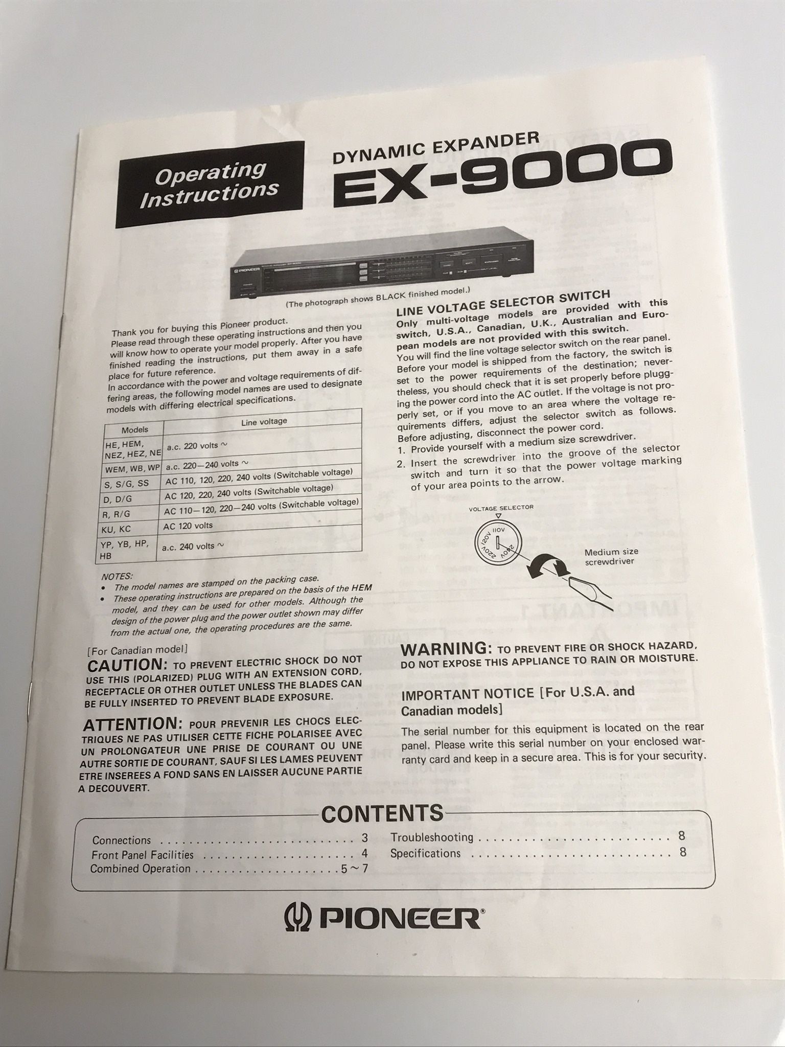 PIONEER EX-9000 VINTAGE DYNAMIC RANGE EXPANDER - photo 4