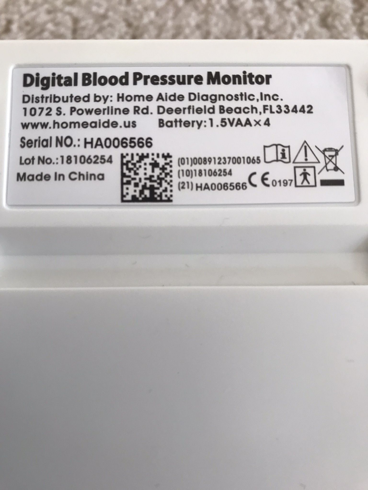 HEALTH SENSE ARM TYPE AUTOMATIC BLOOD PRESSUREMONITOR - photo 3