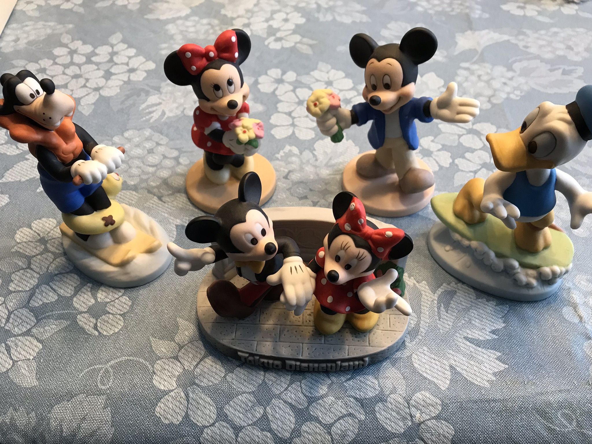 Vintage Disney 5 Piece Ceramic Figurines
