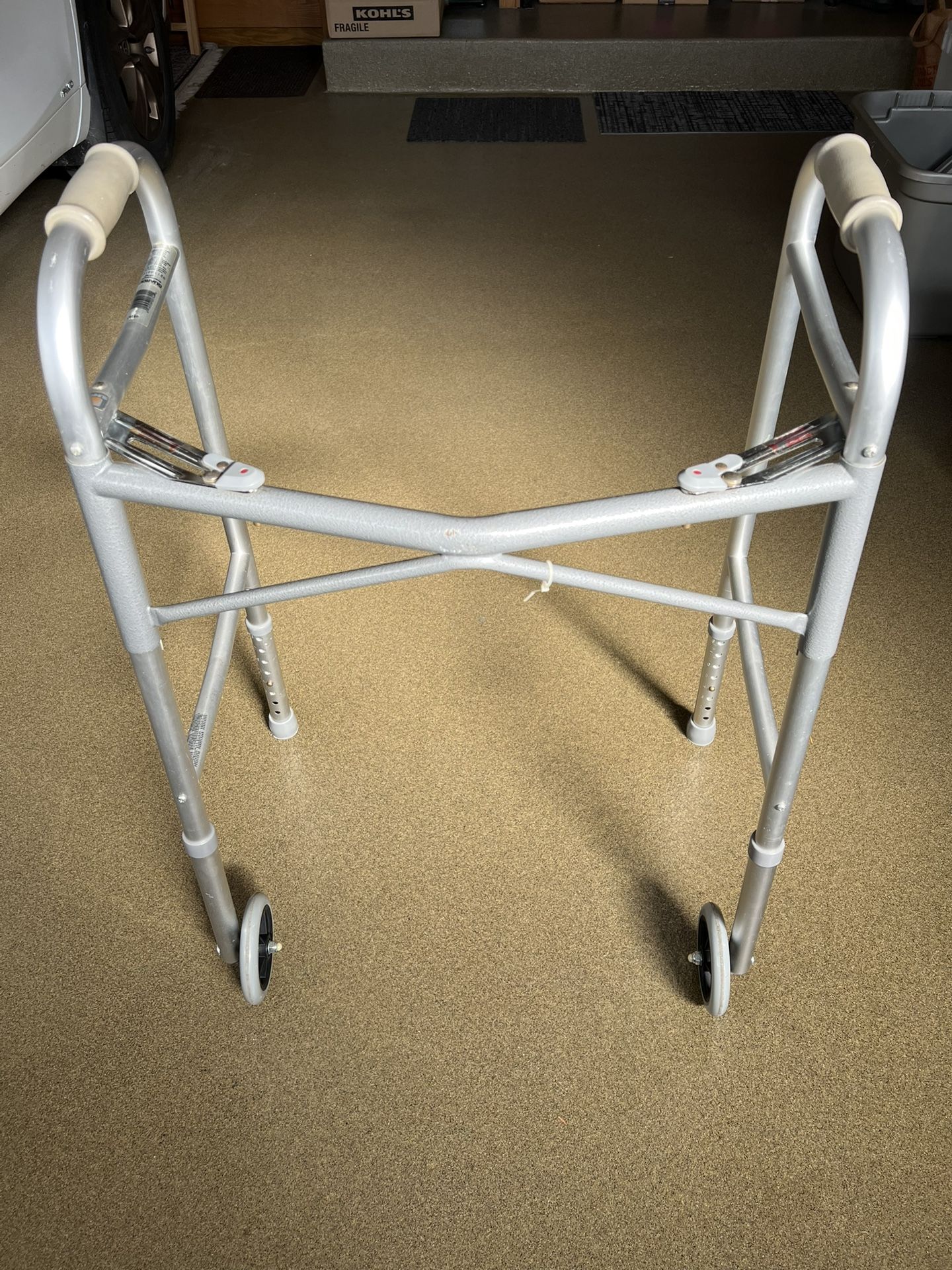 FOLDING WALKER FOR ADULTS w/Front Wheels - photo 2