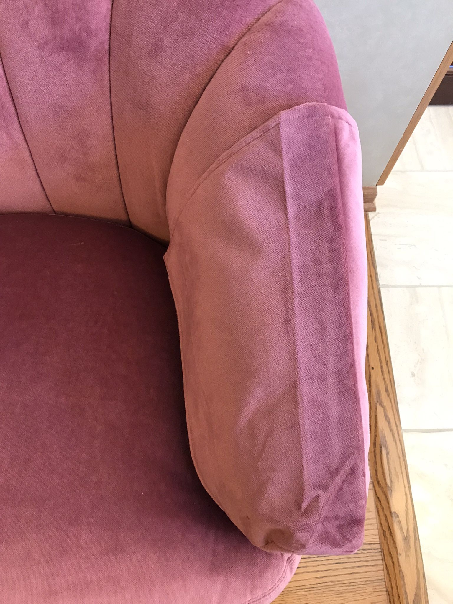 MUST SELL Ethan Allen Swivel Tub Chair - Mauve Velour - photo 5