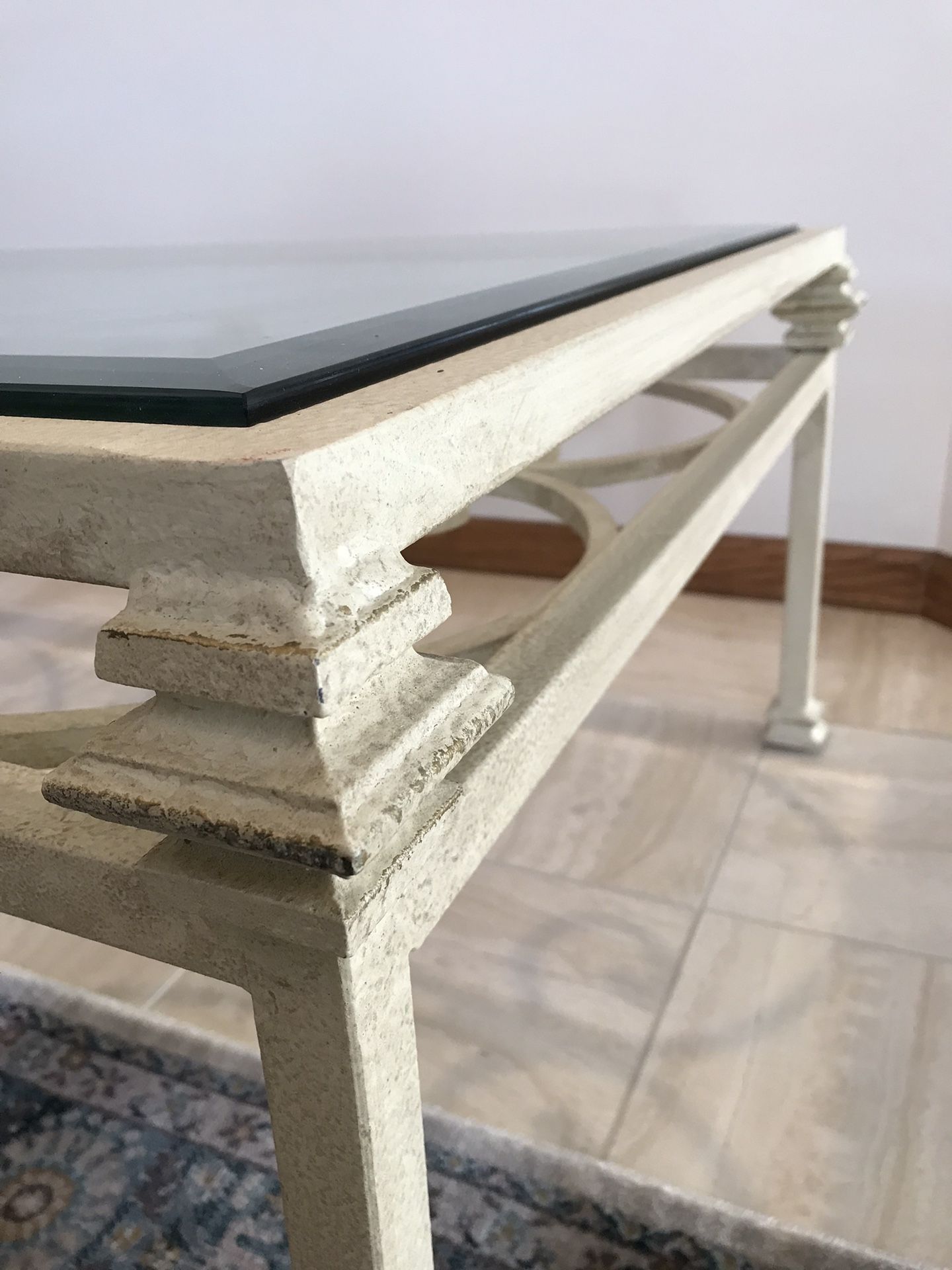 Ethan Allen Cream Tone Rustique Coffee Table - photo 3