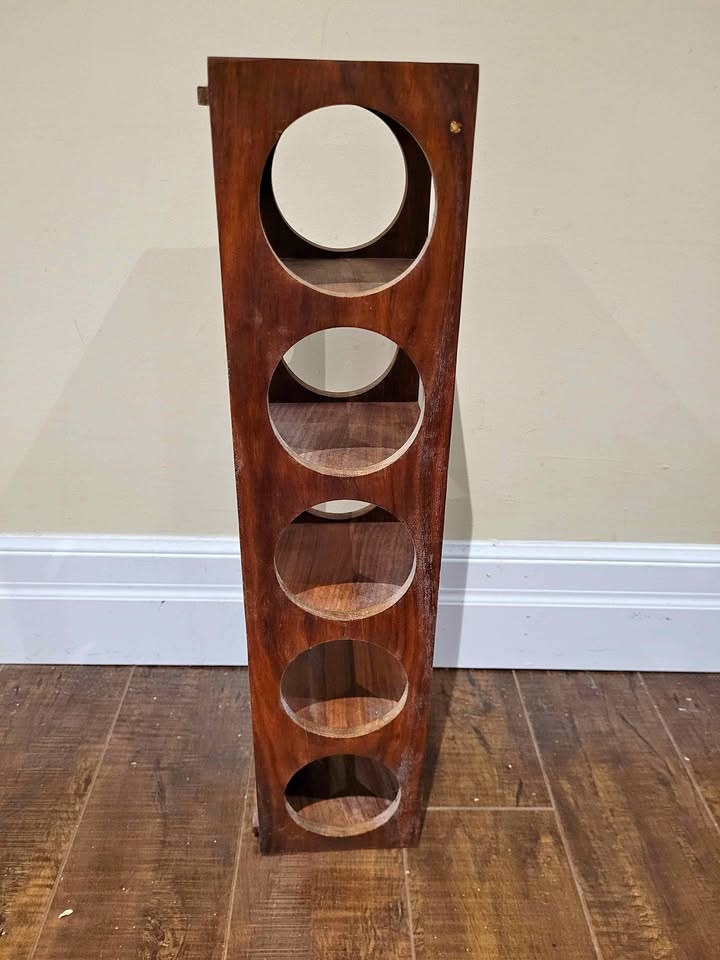Dark Wood Wine Rack Bottle Holder (Crate and Barrel)
