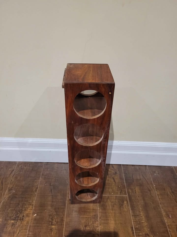 Dark Wood Wine Rack Bottle Holder (Crate and Barrel) - photo 2