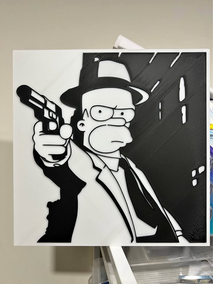 Homer Simpson Godfather Mafia Inspired Sign