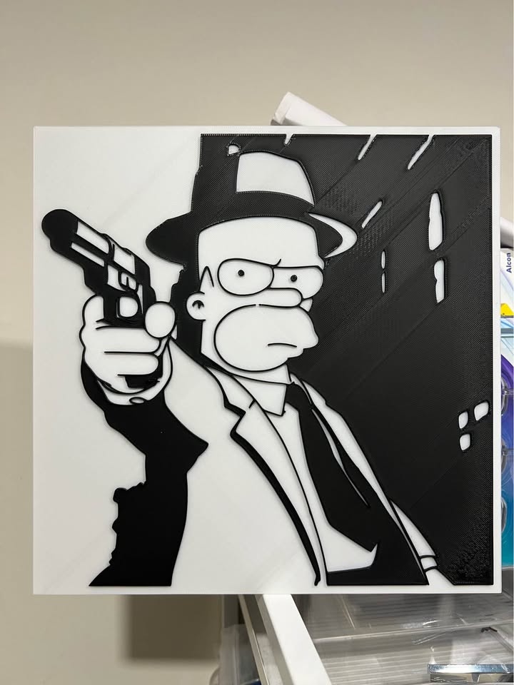 Homer Simpson Godfather Mafia Inspired Sign - photo 2