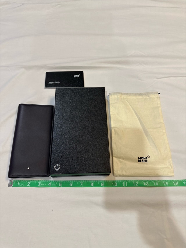 Preowned Mont Blanc Wallet - Dark Brown Leather
