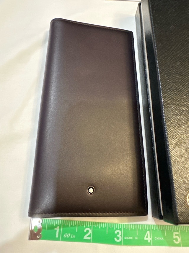 Preowned Mont Blanc Wallet - Dark Brown Leather - photo 2