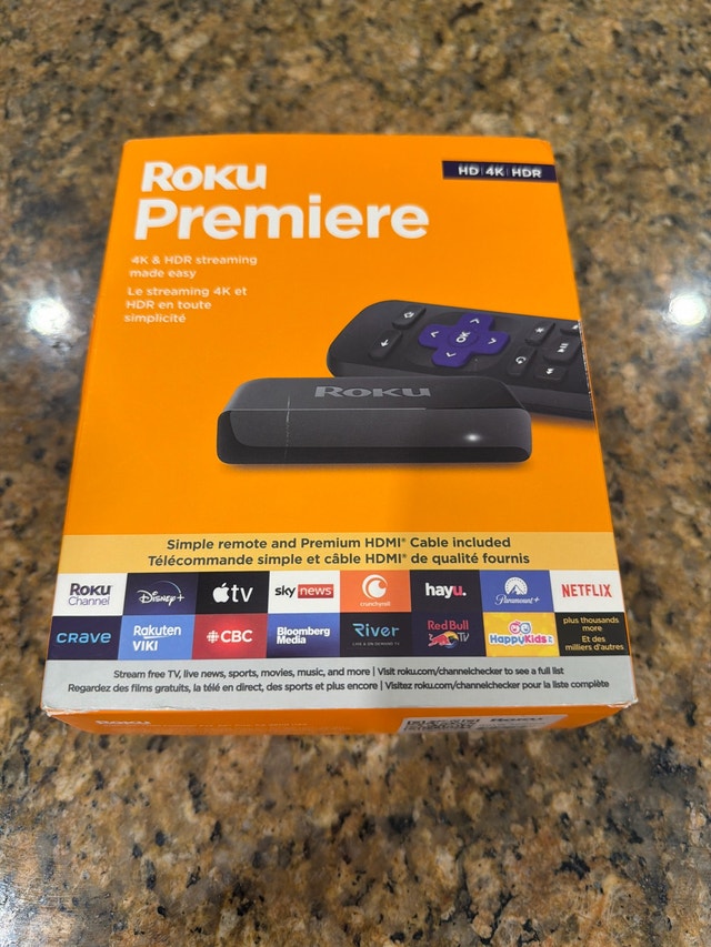 Like New Roku Premiere HD 4K HDR box with remote