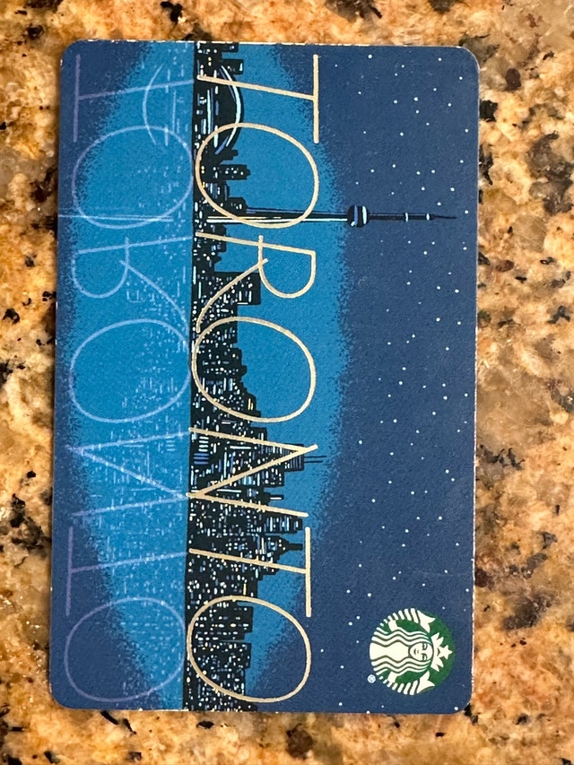 Starbucks Ultra Rare Gift Card 2019 Toronto Skyline