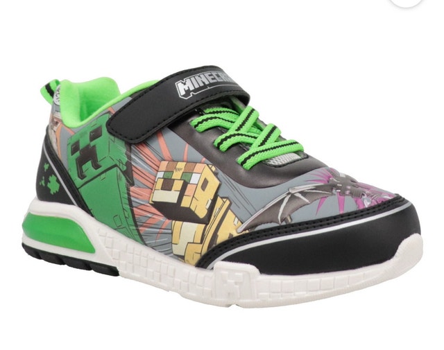 Minecraft Lighted Boys Athletic Shoes Size 2