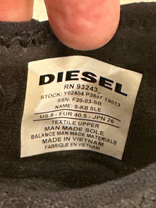 Diesel Black SKB S-KB SLE Men Designer Sneakers - photo 4