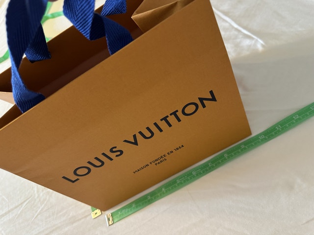 Louis Vuitton Paper Gift Bag - Brown/Blue Handles