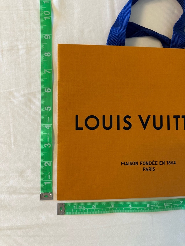 Louis Vuitton Paper Gift Bag - Brown/Blue Handles - photo 2