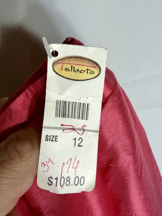 Vintage 90s Talbots Silk High Rise Pants - Red Size 12 - photo 3