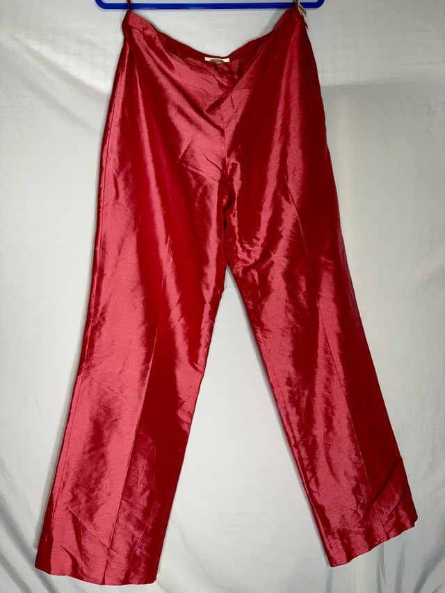 Vintage 90s Talbots Silk High Rise Pants - Red Size 12 - photo 5