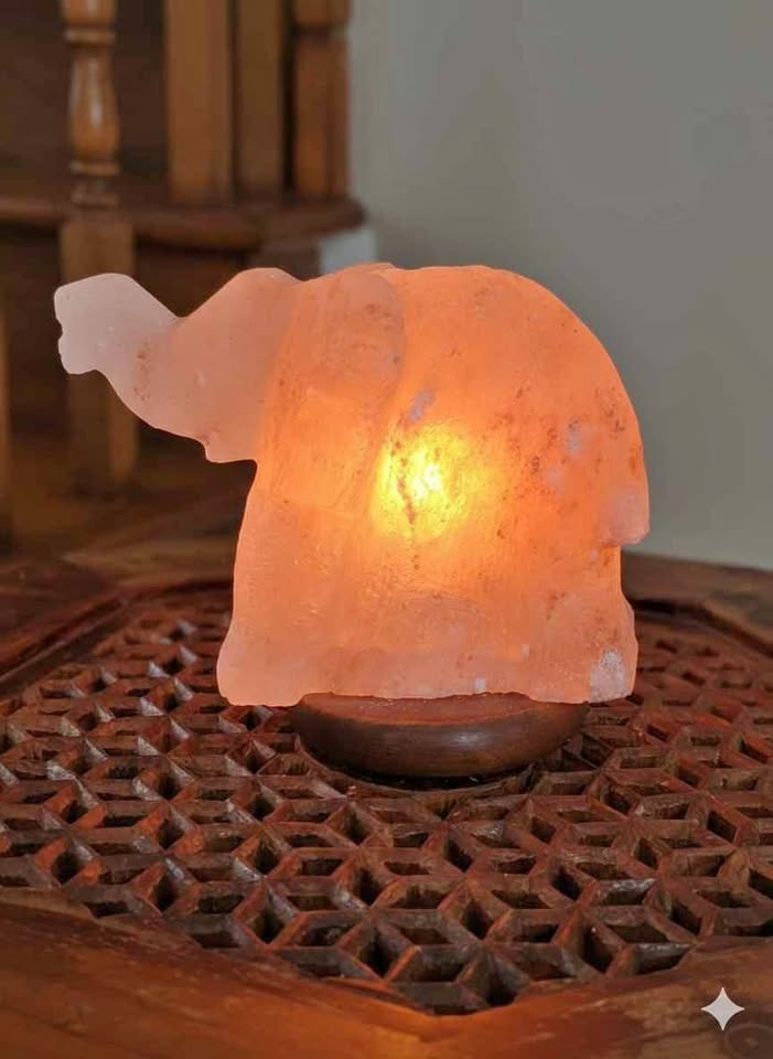 Hand-Carved Himalayan Pink Salt Lamp – Lucky Elephant