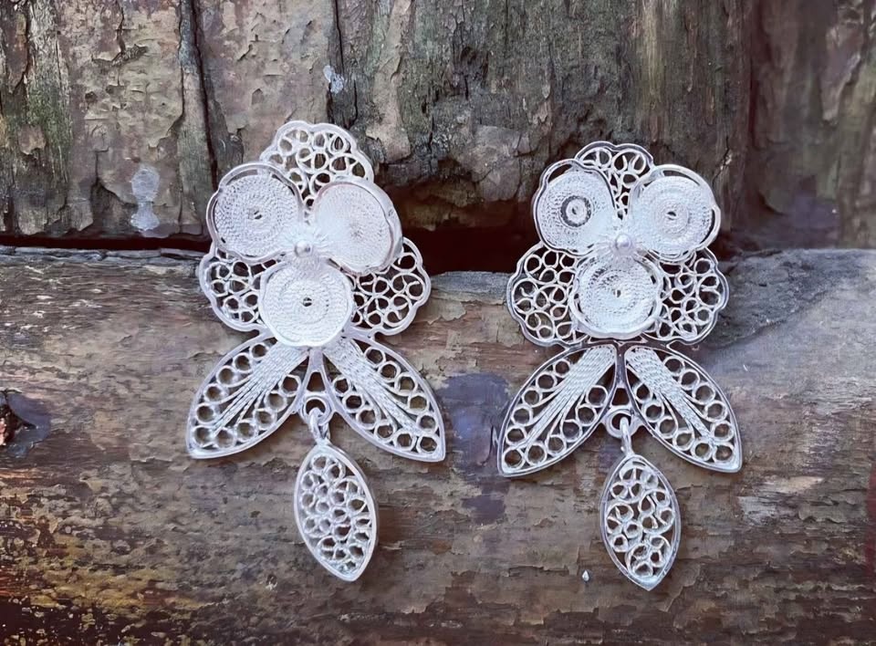 New Colombian Filigree Earrings – Silver - photo 2
