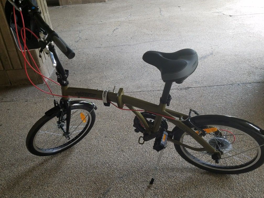 Miami Green Citizen Bike 20" 6 Speed Folding Bike