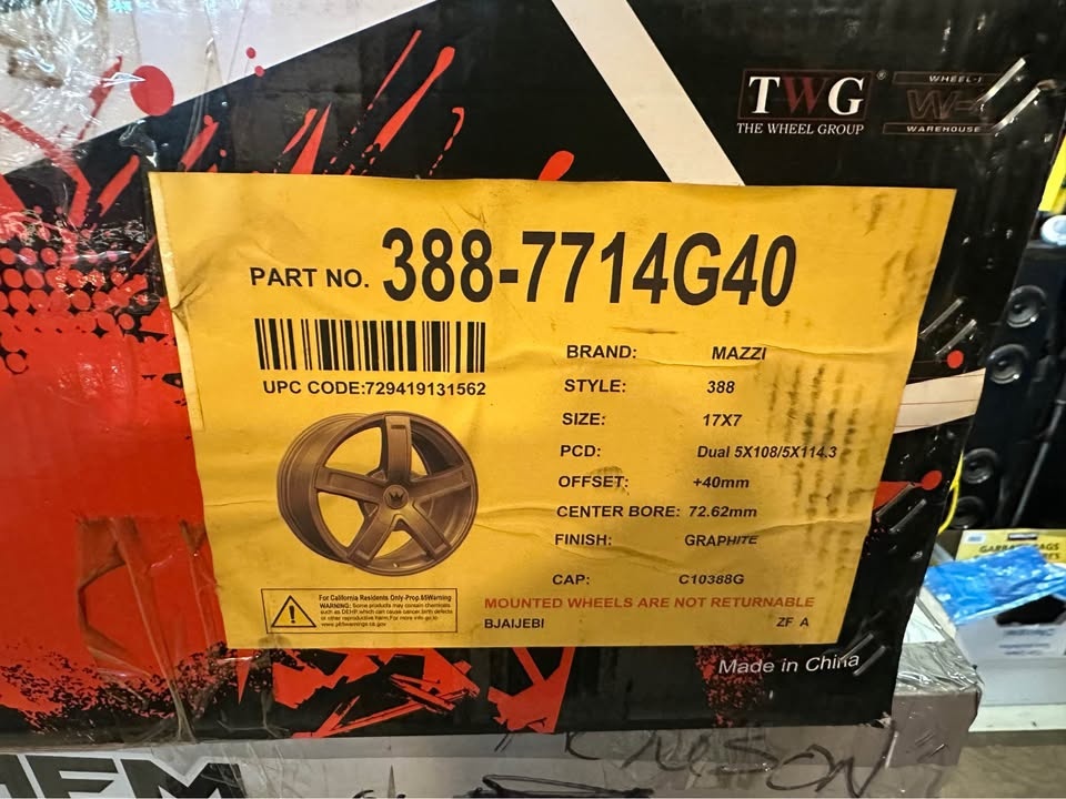 Single. Mazzi 388 Graphite Wheel 17x7 New - photo 3