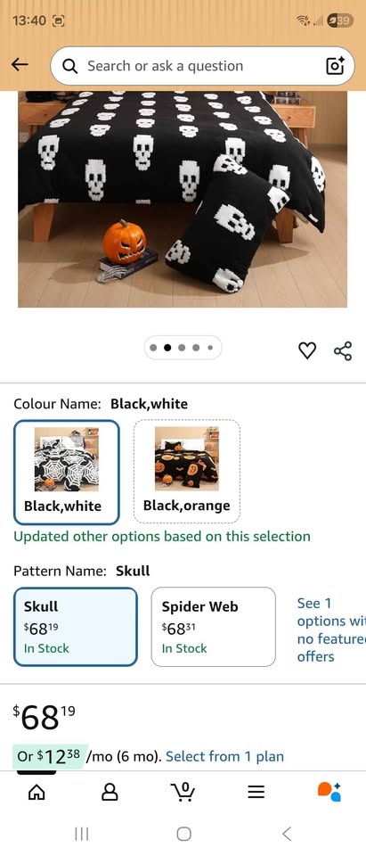 🎃✨ HALLOWEEN QUEEN COMFORTER SET – BLACK & WHITE SKULL ✨🎃 - photo 2