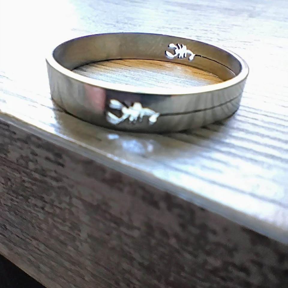Lobster inspired stainless steel ring - photo 2