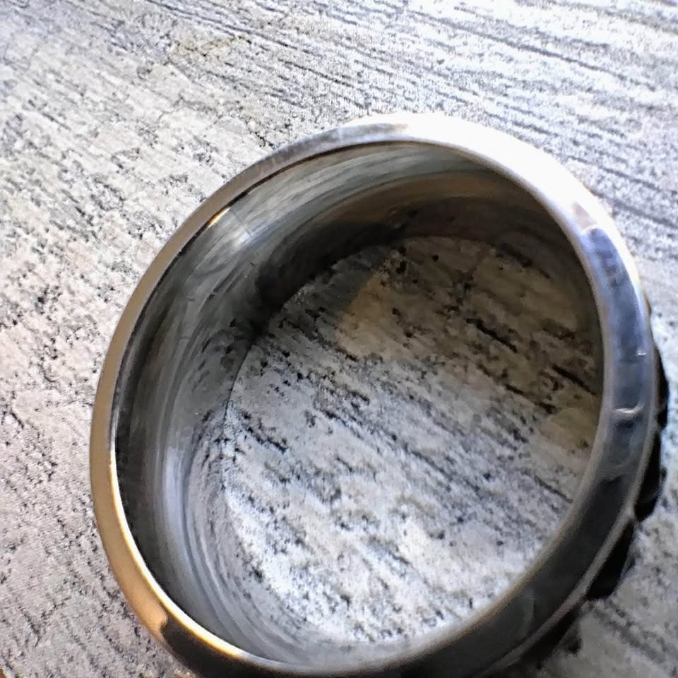 Black and silver men’s ring - photo 5