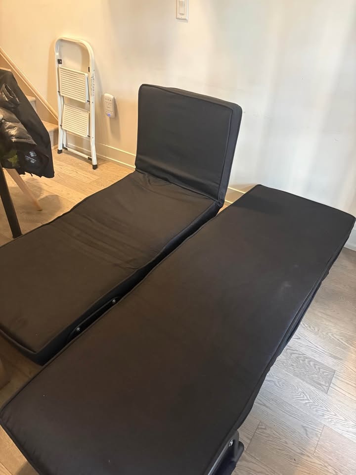 2 Black 4-in-1 Convertible Chair Beds - photo 5