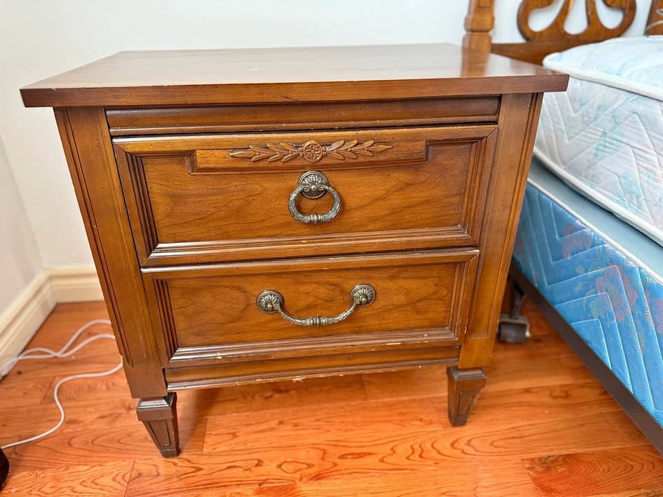 MCM Vintage Solid Walnut Nightstand