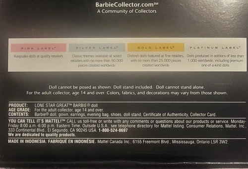 Lone Star Great Barbie Collector 2005 - photo 4