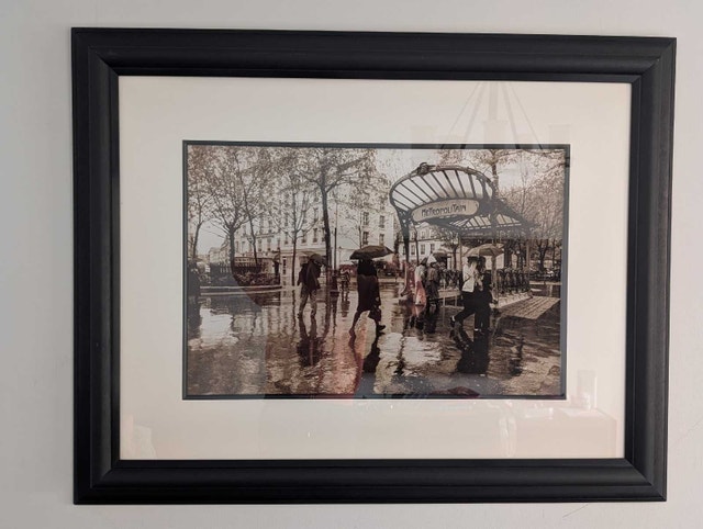 Paris Metro Framed Print 47 X 37 "