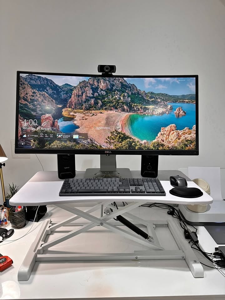 White Standing Desk