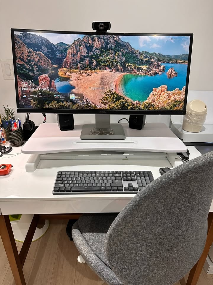 White Standing Desk - photo 2