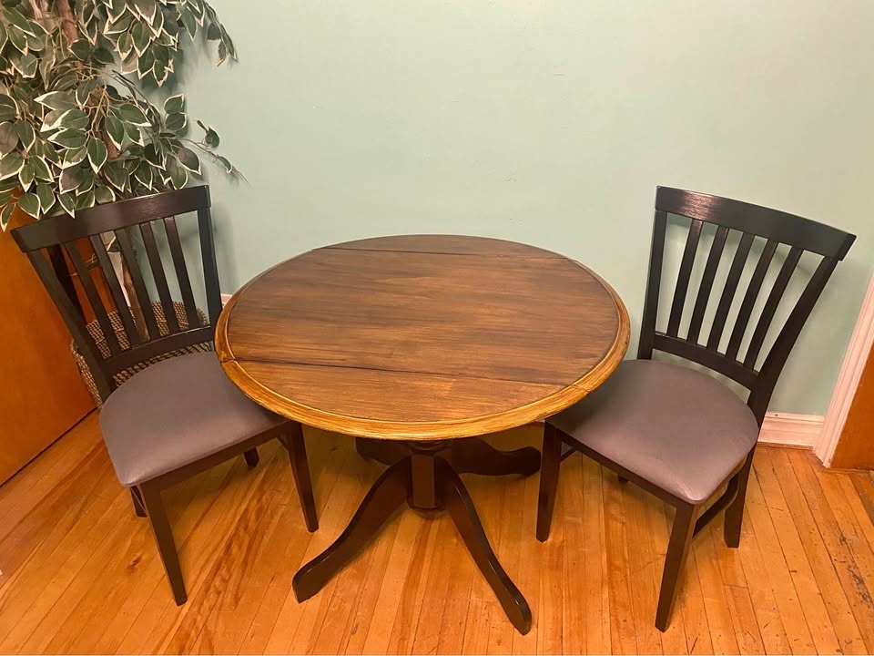 Refinished Compact Table & Chairs Set - $220 (HRM)