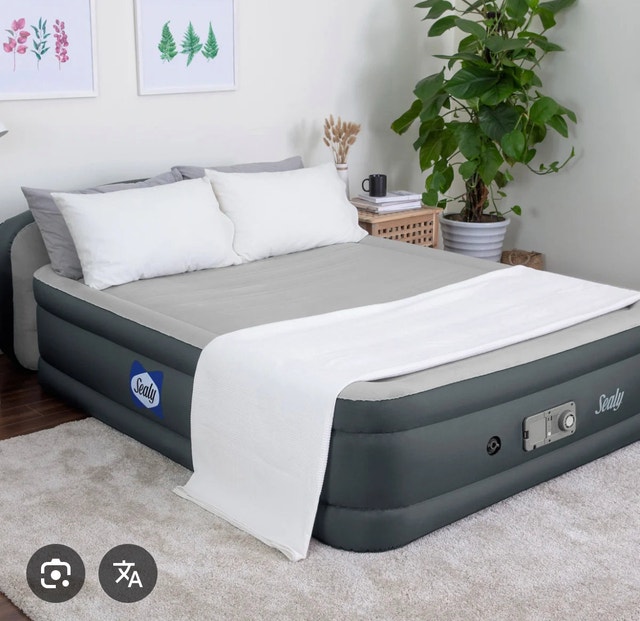 Sealy Queen Air Mattress with Headboard & Pump