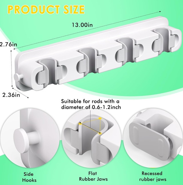 Brand New Luxear Wall Mounted Mop and Broom Holder - photo 3