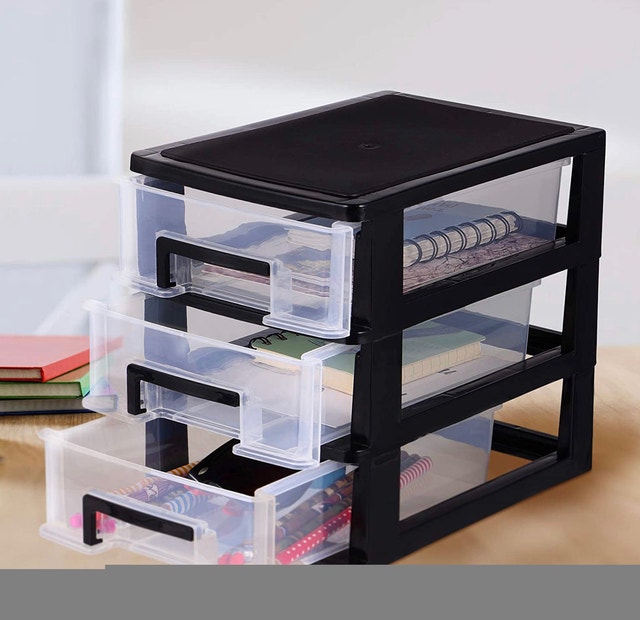 Brand New VOSAREA 3 Drawer Desktop Storage Box Organizer - photo 2