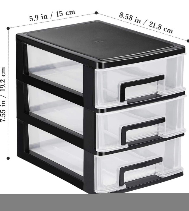Brand New VOSAREA 3 Drawer Desktop Storage Box Organizer - photo 3