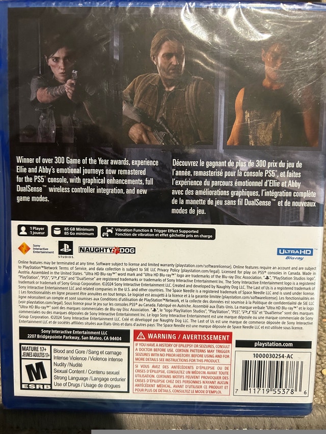 PS5 The Last of Us Part 2 Remastered - New Sealed - photo 5