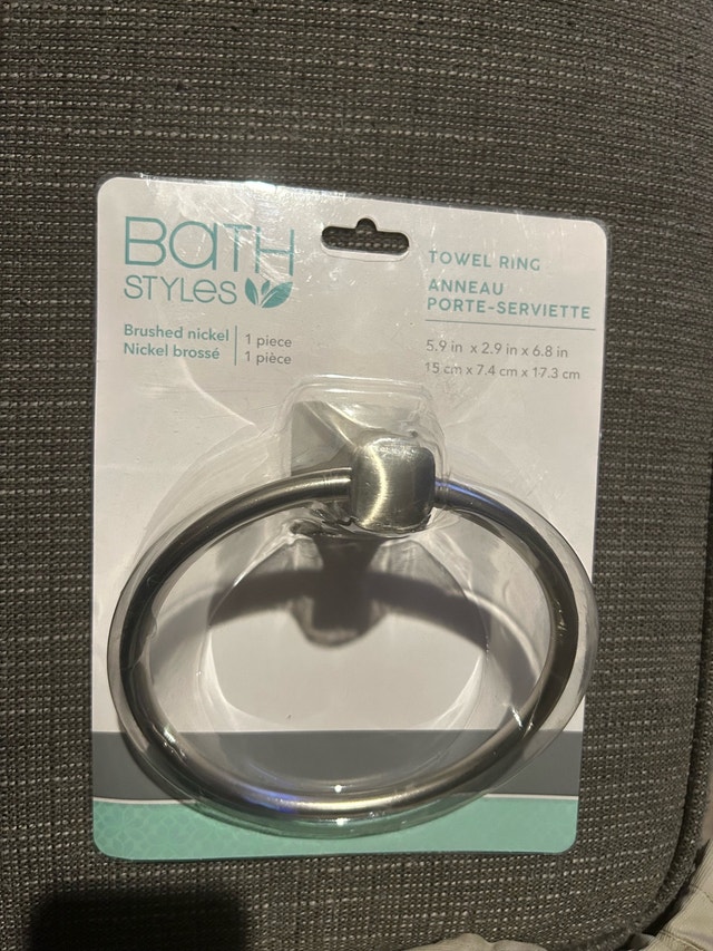 Bath Styles Bathroom Kitchen Towel Holder Ring - Brushed Nickel - photo 2