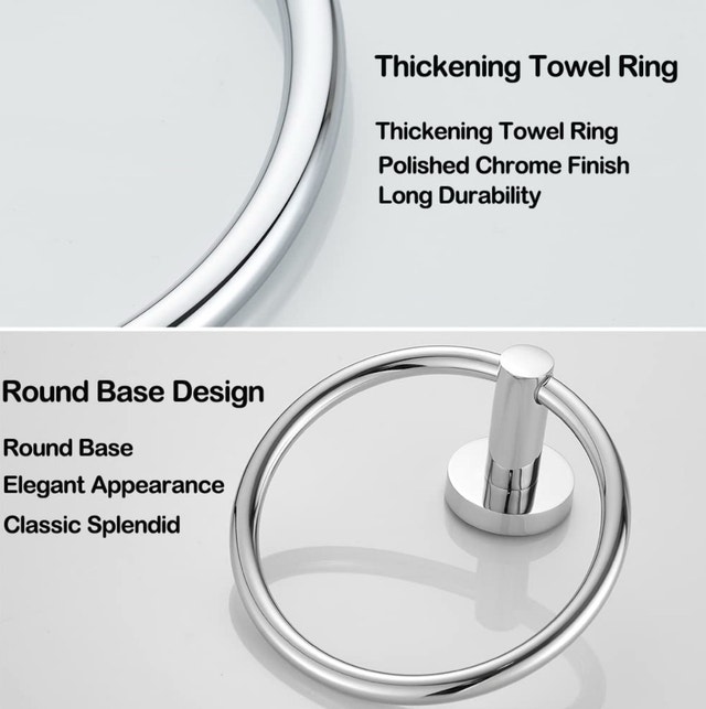 Bath Styles Chrome Towel Ring - photo 4