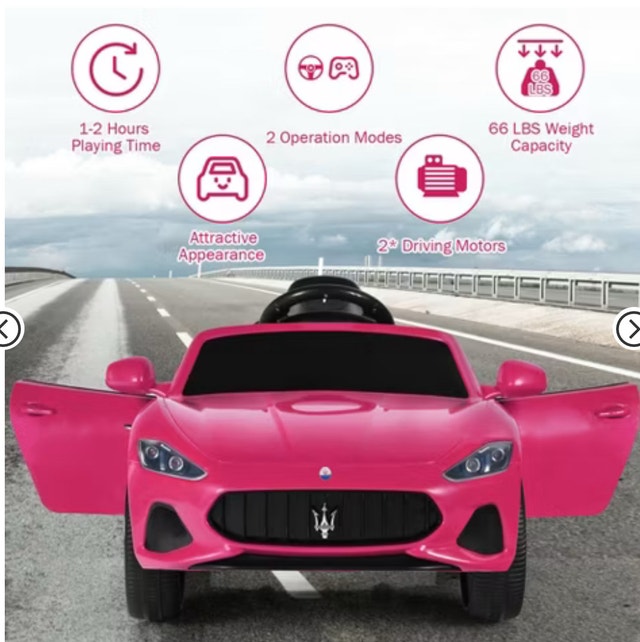 Brand New Maserati Kids Ride-On Car - Pink - photo 5