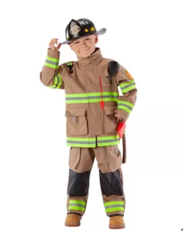 Brand New Kid's Dress Up Party Firefighter Costume